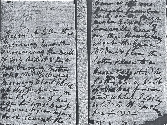 A photocopied pages - the mention of Robert's death and who he was.