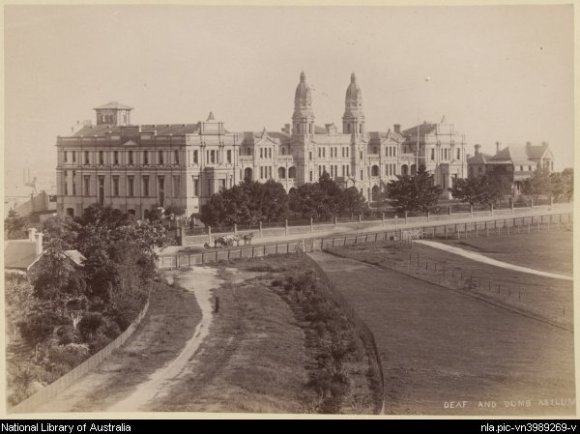 Bayliss, Charles, 1850-1897. Deaf and Dumb Asylum [picture]. 